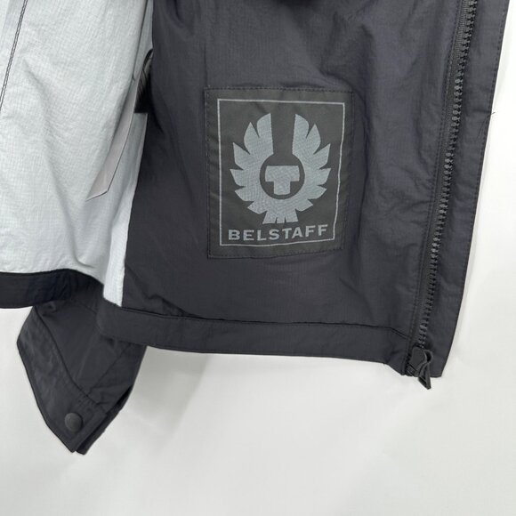 Belstaff Black Samford Blouson Full Zip Ripstop Jacket size 48 Men’s Biker Style - Picture 13 of 16